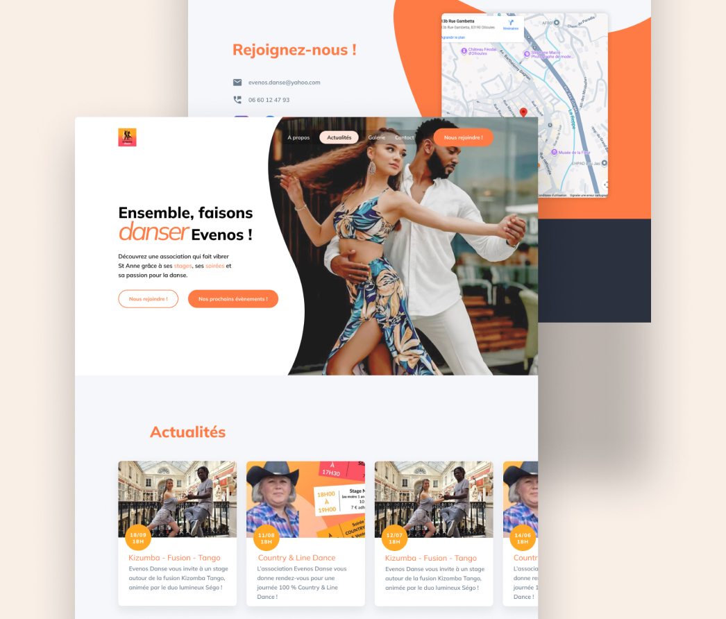 A mockup of a project