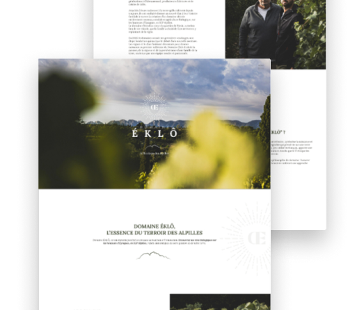 A mockup of a project