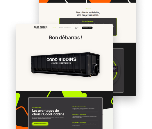 A mockup of a project