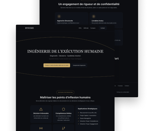 A mockup of a project