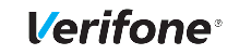 Verifone company logo with stylized V in blue and gray text.