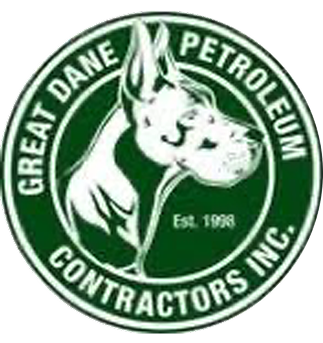 Logo of Great Dane Petroleum Contractors Inc. featuring a Great Dane dog profile and establishment year 1998.
