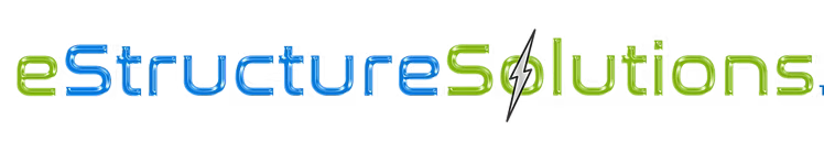 eStructureSolutions logo with a lightning bolt in the letter S.