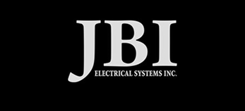 JBI Electrical Systems Inc. company logo with white text on a black background.