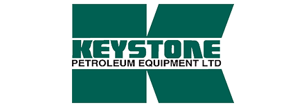 Keystone Petroleum Equipment Ltd logo with bold green stylized letter K and company name.
