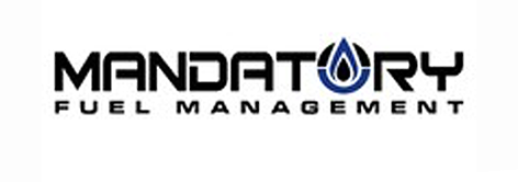 Mandatory Fuel Management logo with a blue droplet symbol in the letter O.