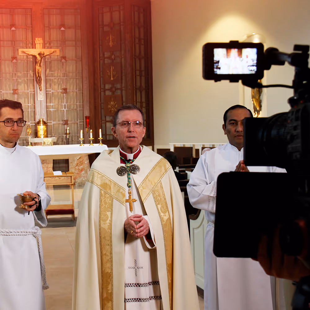 Bishop Reed at the CatholicTV Mass