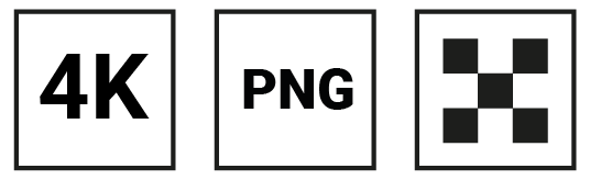 icons 4K, PNG, fond transparent