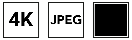 icons 4K, PNG, fond noir