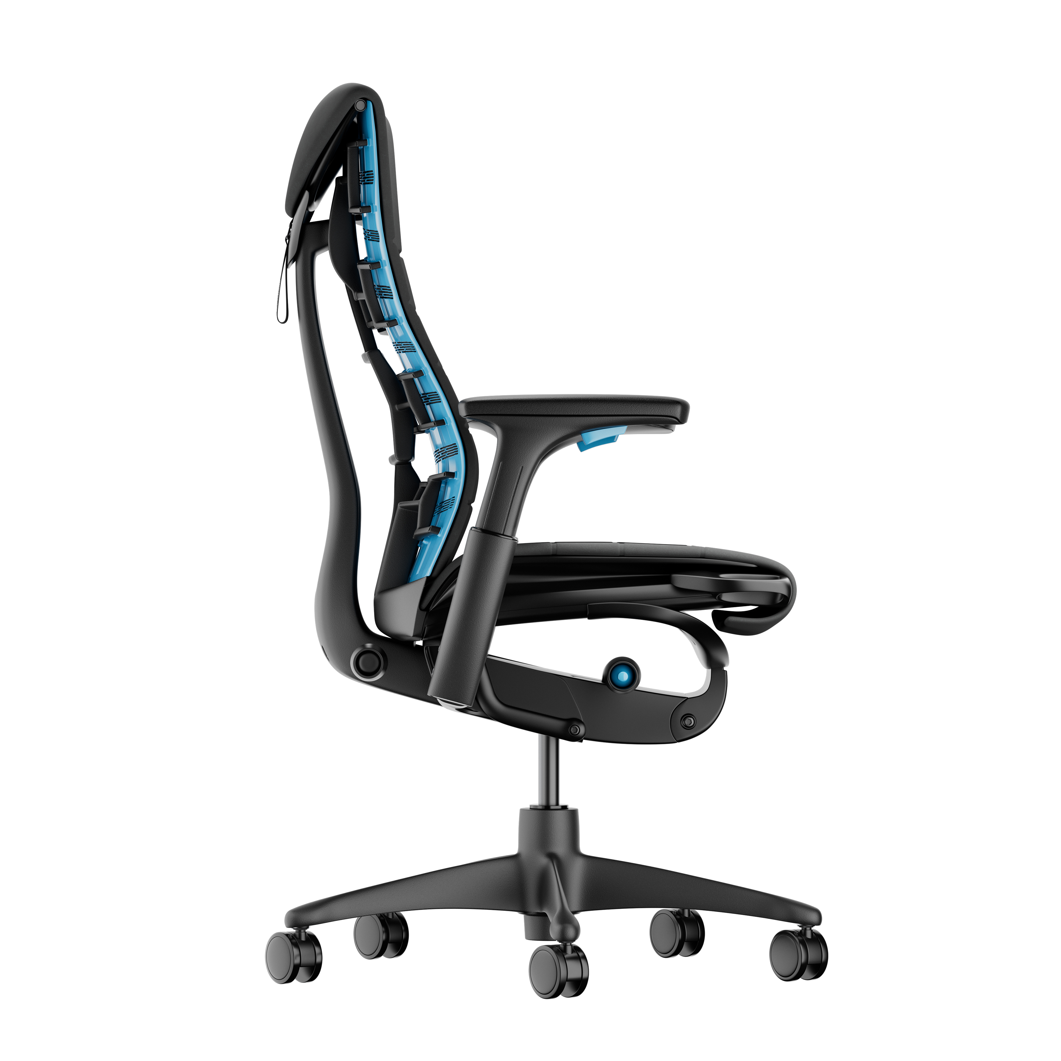 rendu 3D d'une chaise gaming ergonomique