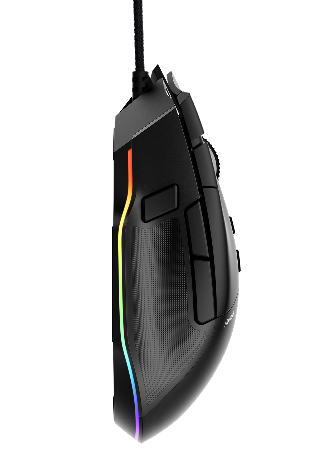 souris gamer noire avec led RGB et pattern