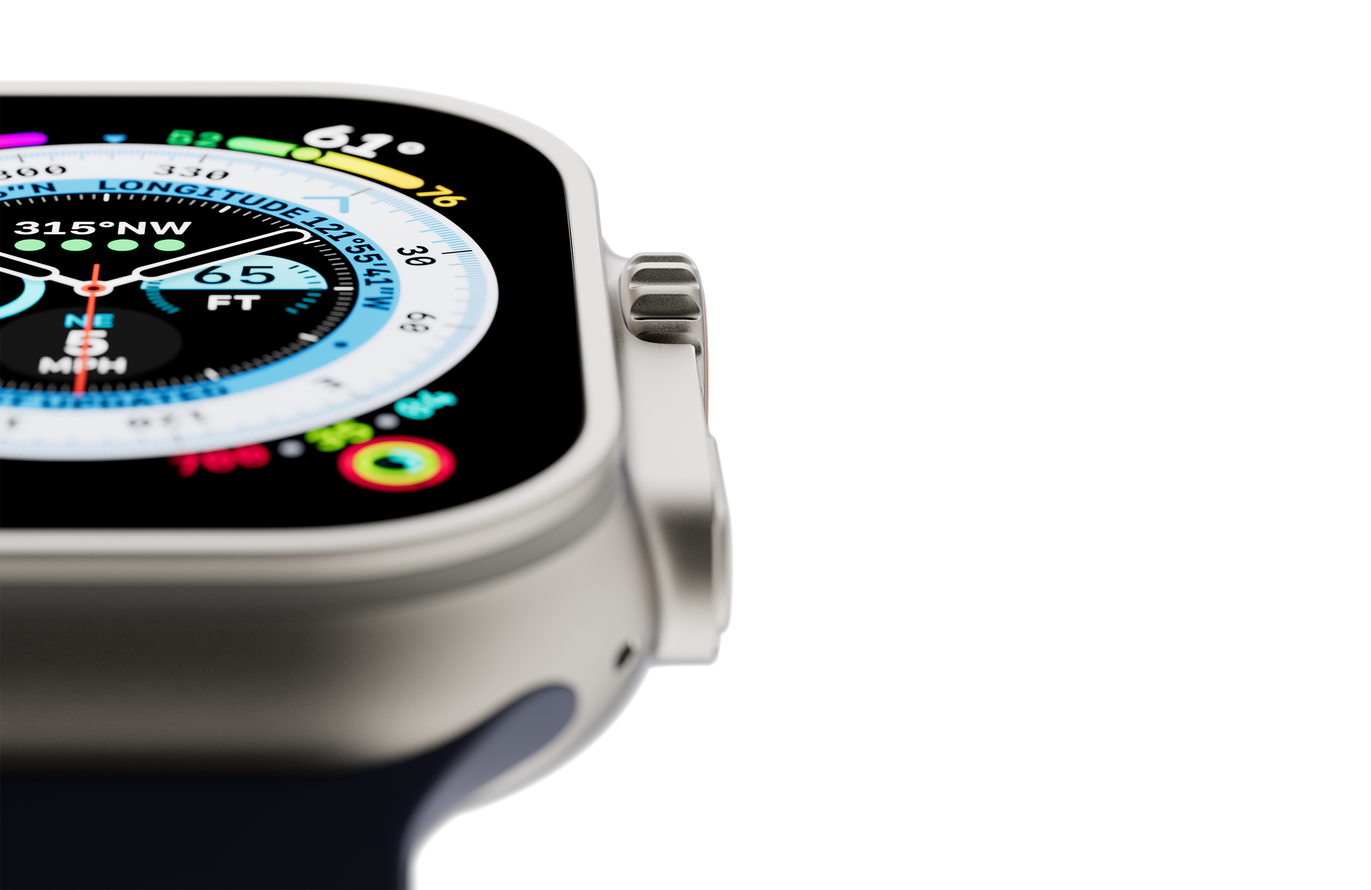 vue rapprochée de l'apple watch ultra