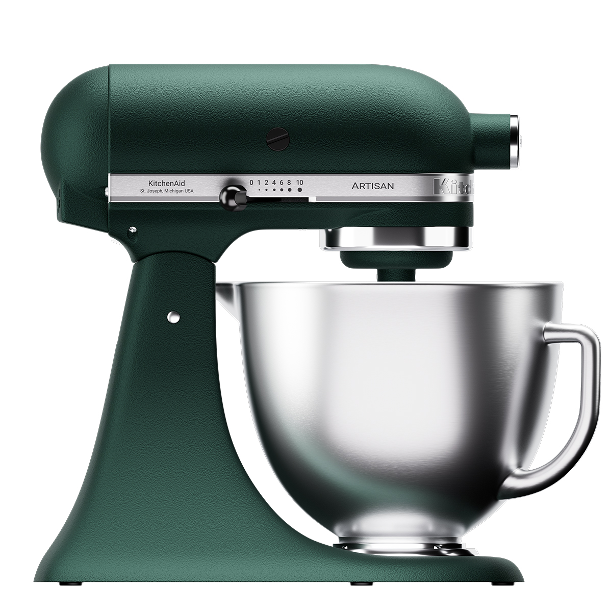 image packshot 3D d'un robot pâtissier KitchenAid vert