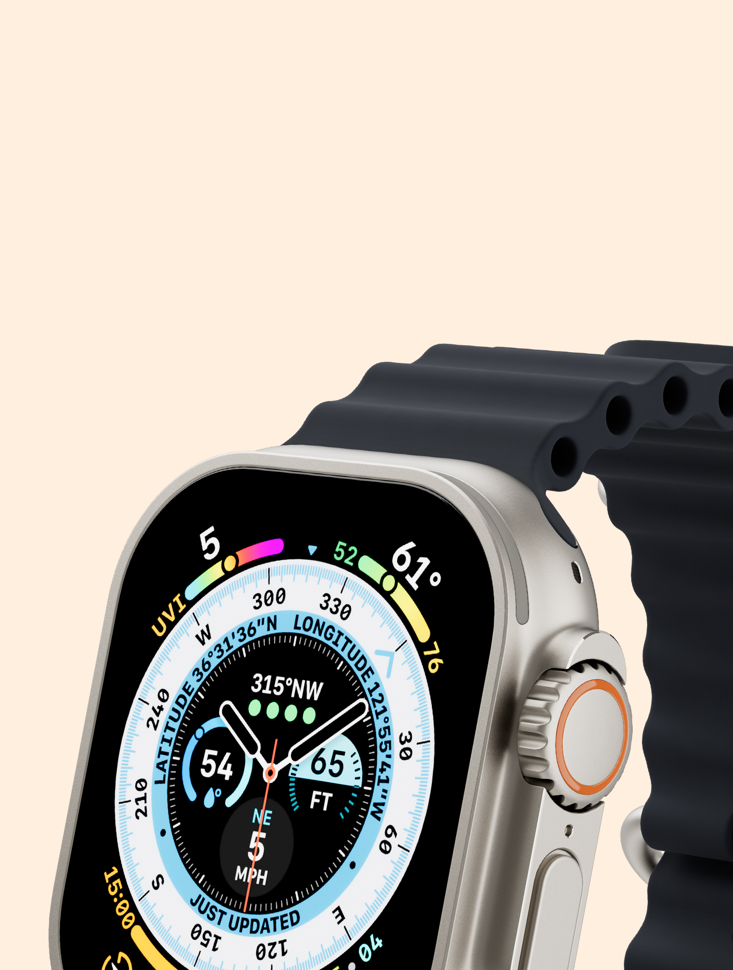 Image 3D de montre connecté apple
