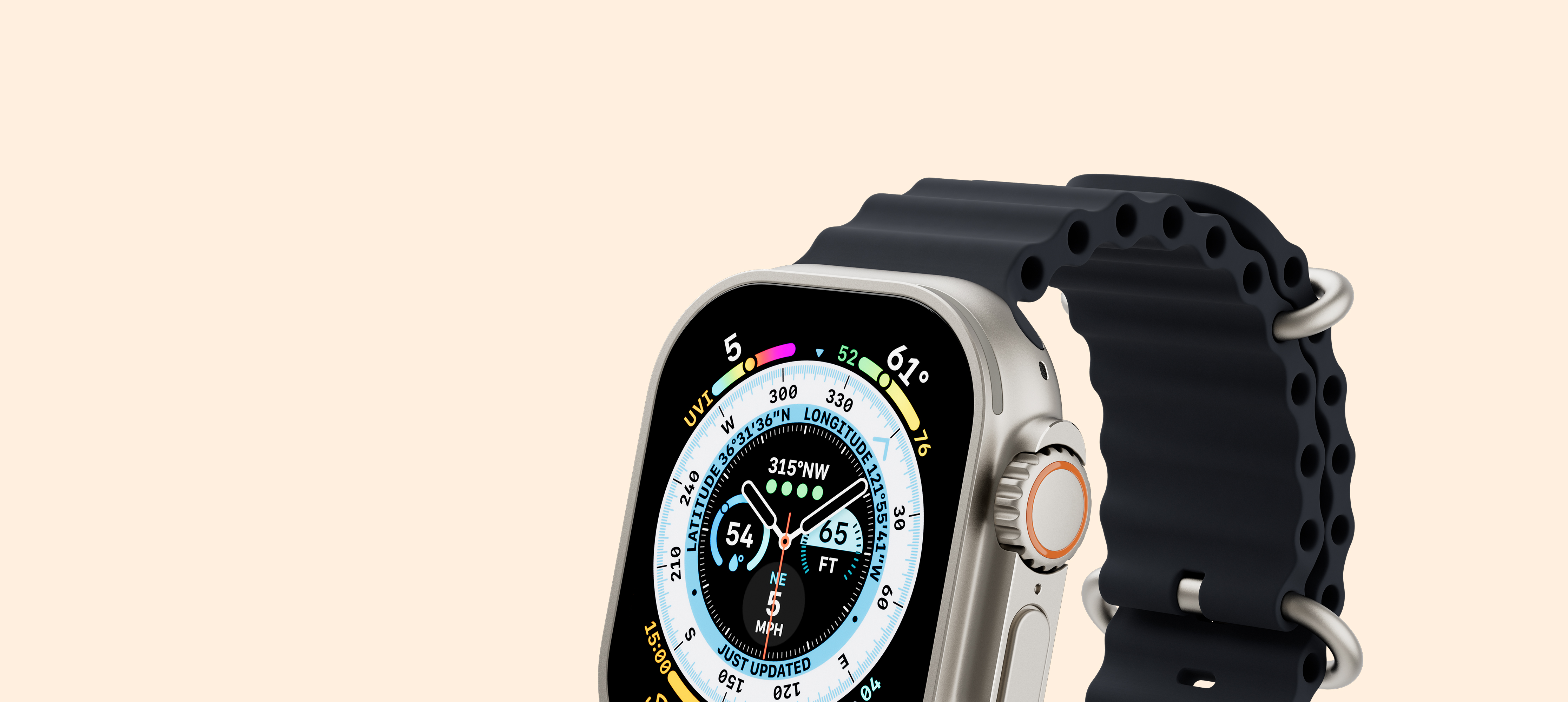 visuel 3D de l'apple watch ultra
