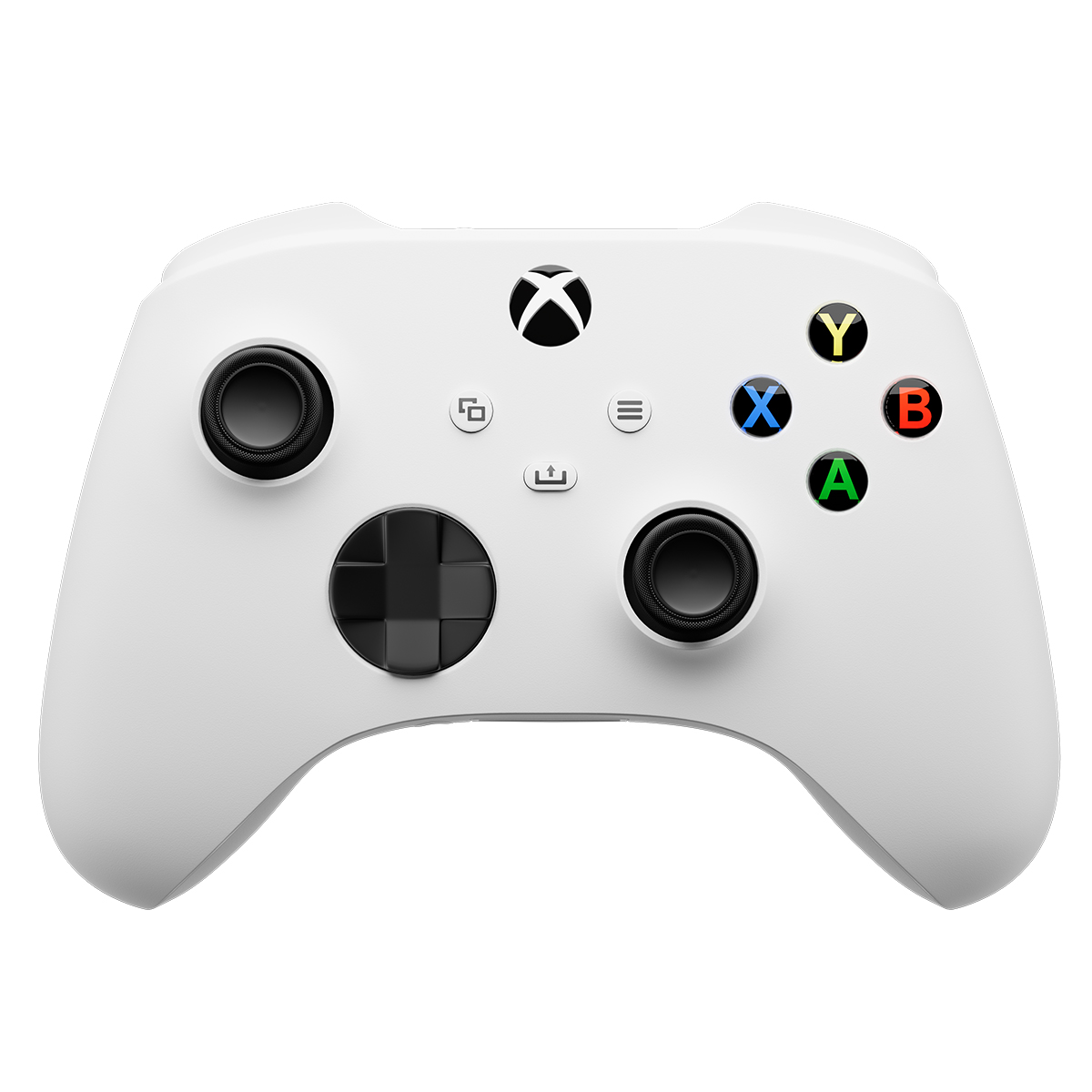 photo vue de face d'une manette xbox series blanche
