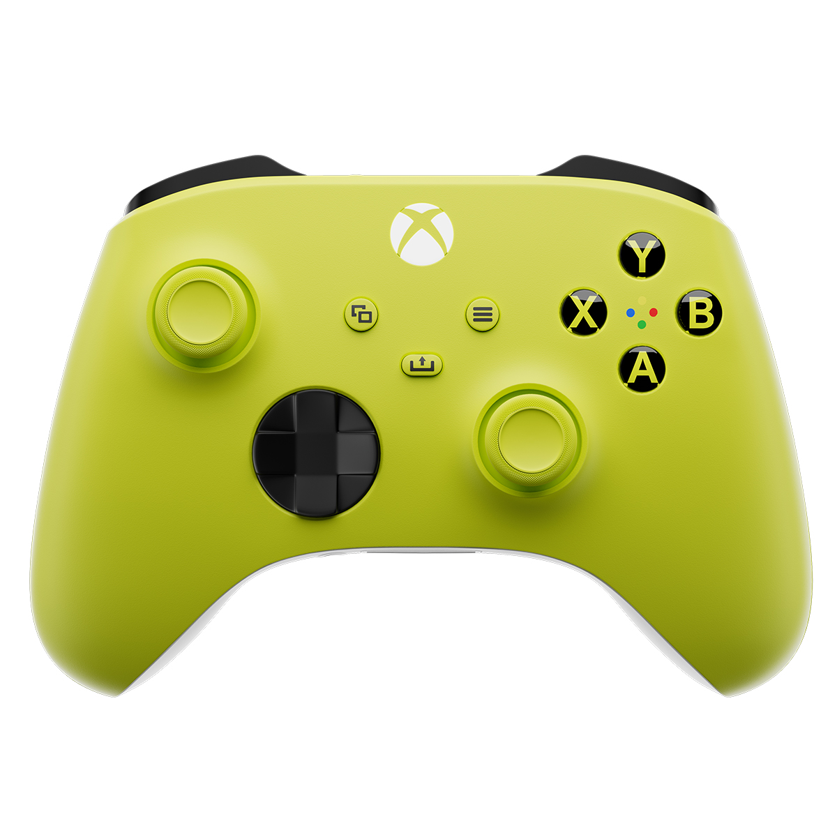 photo vue de face d'une manette xbox series jaune
