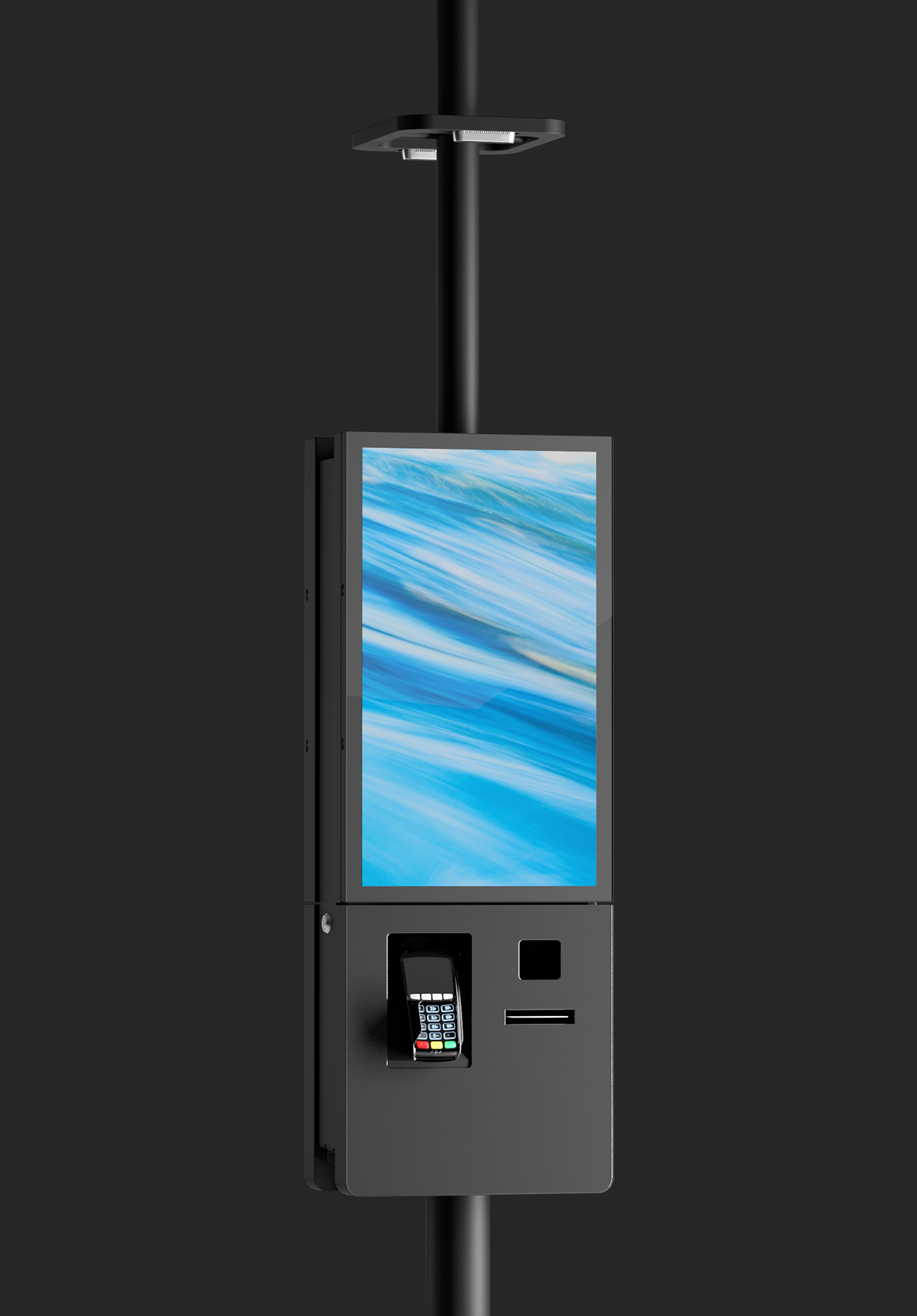 Image 3D d'un accessoire sans contact pour borne de commande