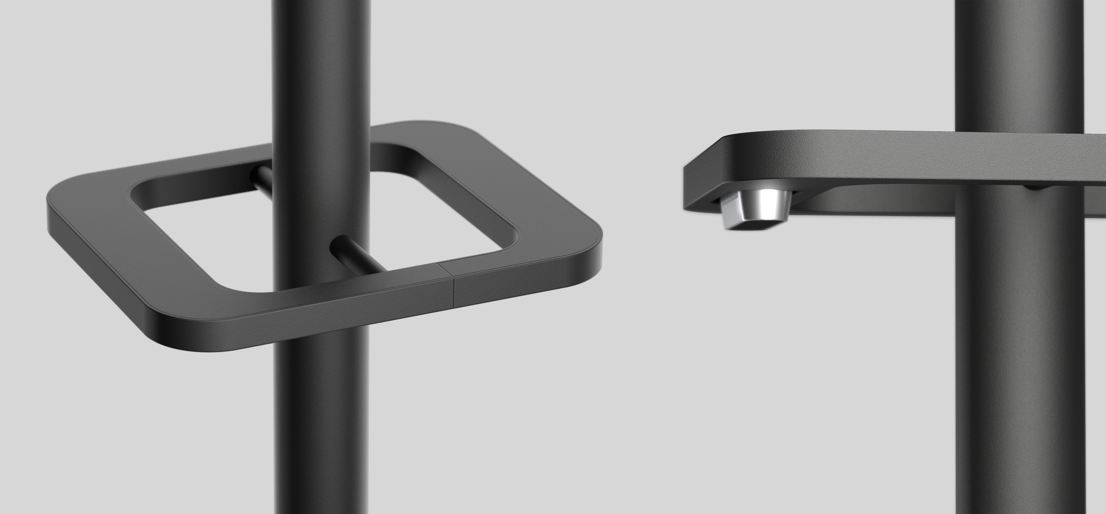 2 rendus 3D d'un accessoire sans contact pour borne de commande