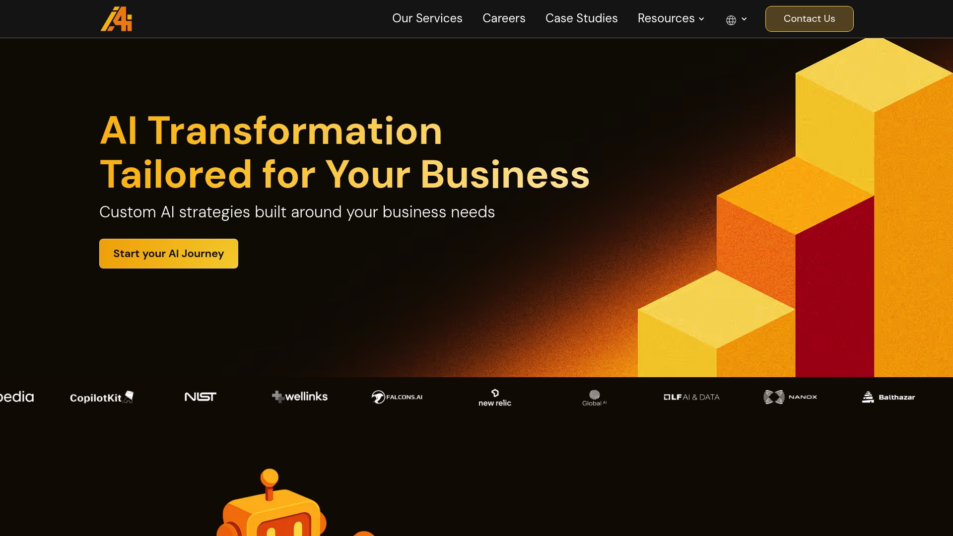 https://ifor.ai iForAI Home page. AI Transformation Tailored for Your Business. Custom AI strategies built around your business needs. Start your AI Journey.