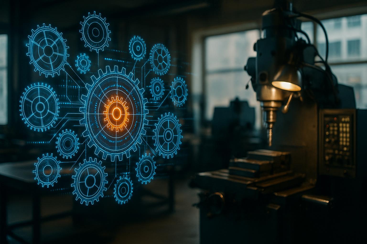 A glowing network of data nodes with a highlighted anomaly, symbolizing iForAI's AI-powered supply chain cost optimization and invoice anomaly detection for businesses.
