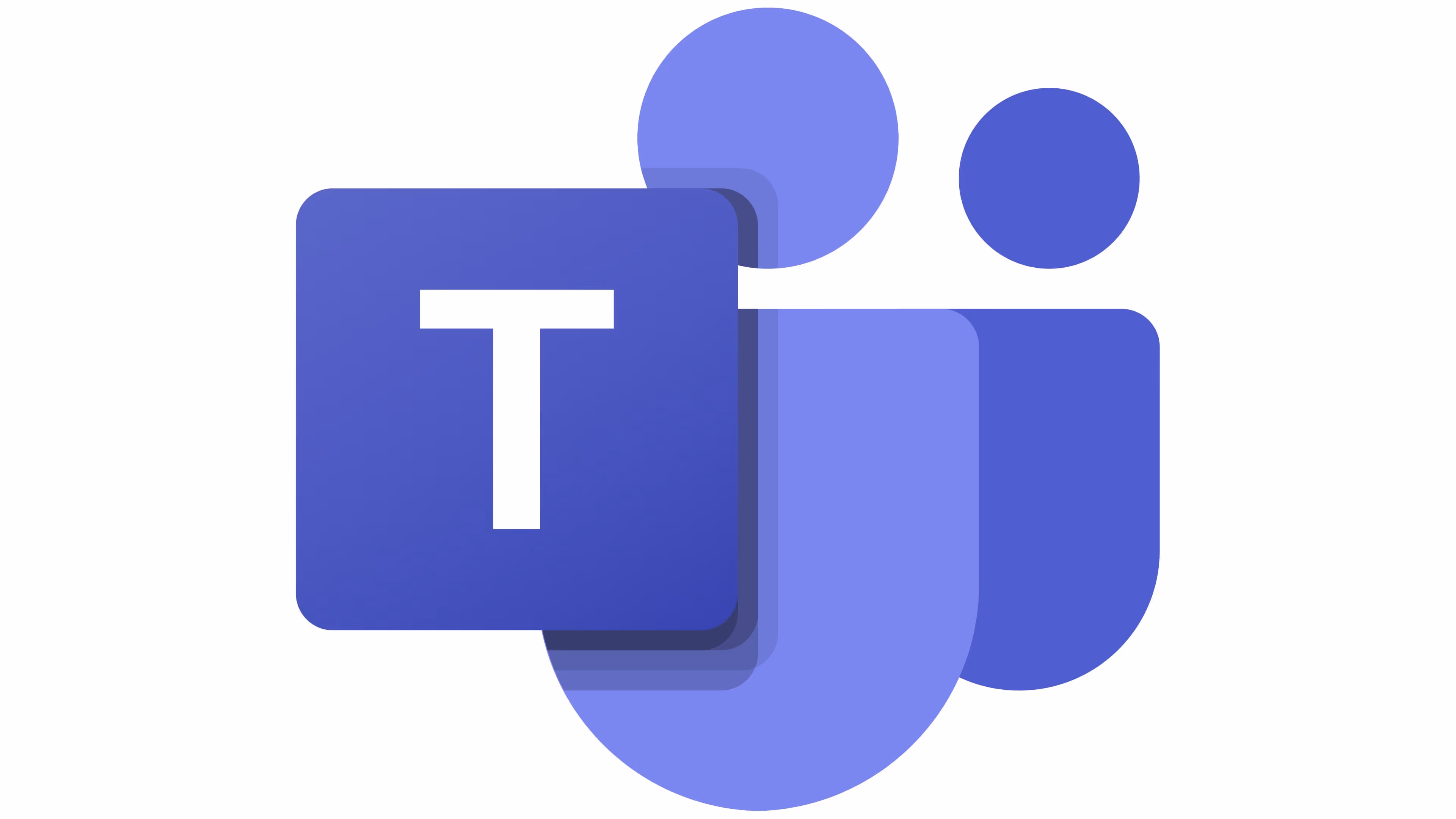 Microsoft Teams logo with a stylized letter T and abstract human figures in blue shades.