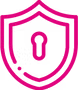 Pink shield icon with a stylized letter C in the center.