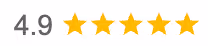Rating of 4.9 out of 5 stars with five yellow stars displayed.