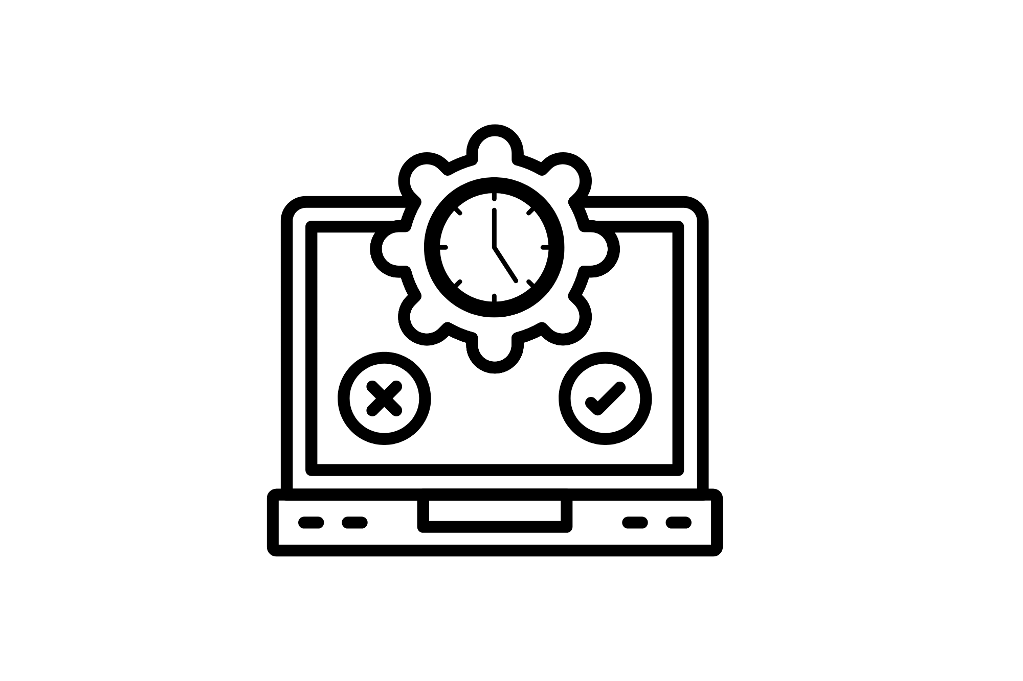 Icône de gestion du temps et validation des interventions frigorifiques