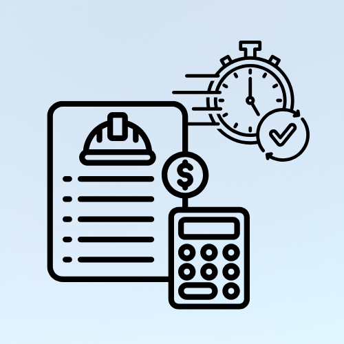 Icône de création rapide de devis techniques pour travaux de génie climatique