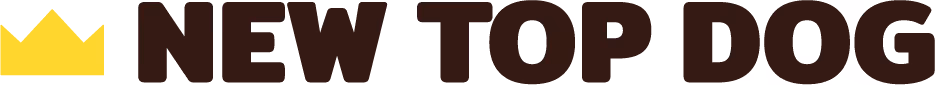 Crown next to NEW Top Dog wordmark
