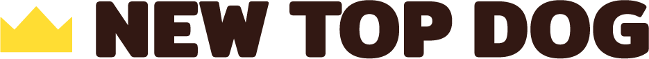 Crown next to NEW Top Dog wordmark