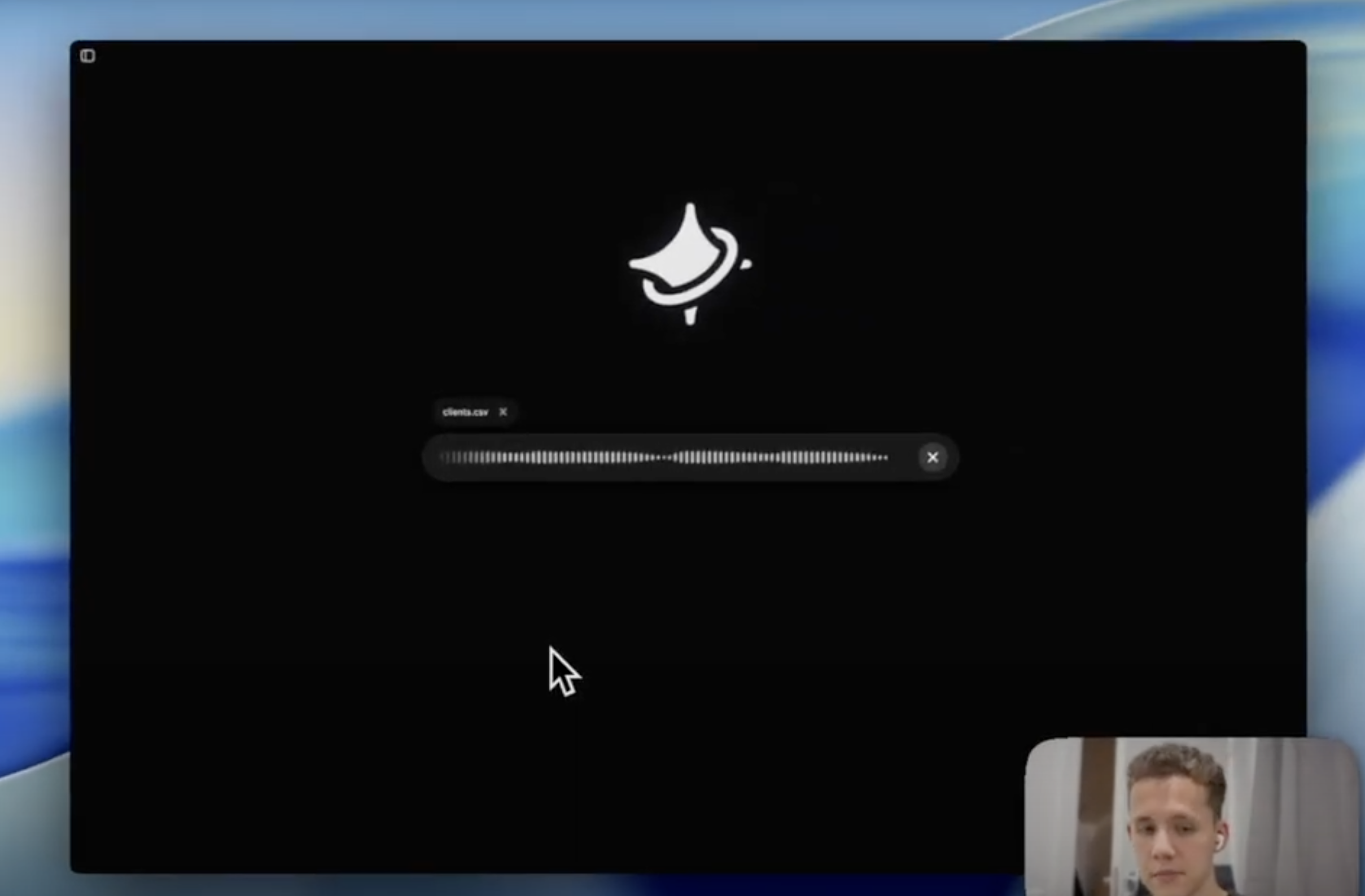 Triangle behind a mountain range made with structural grid like texture