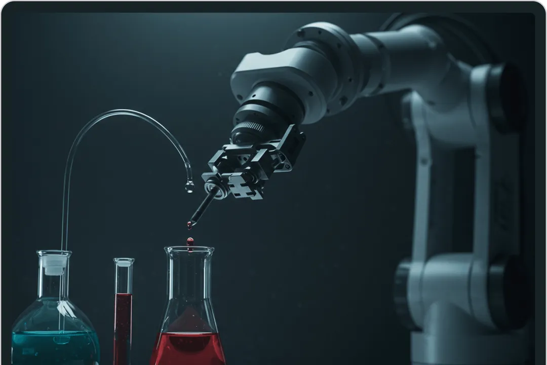 Photo of Robotic Arm interacting with liquids