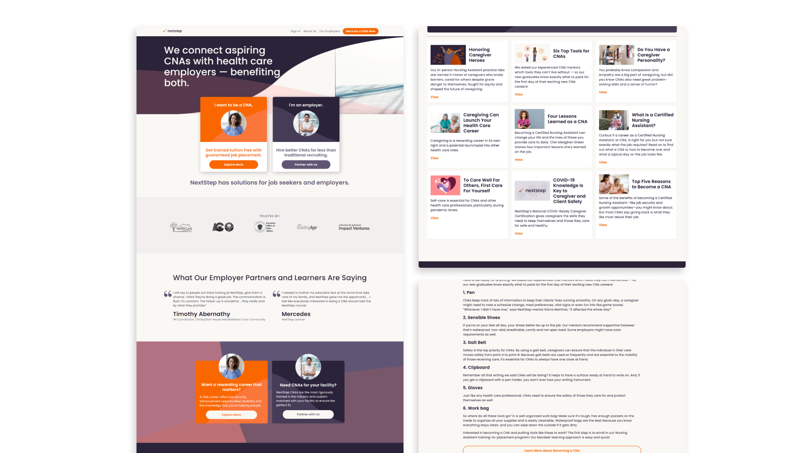 NextStep's orginal homepage