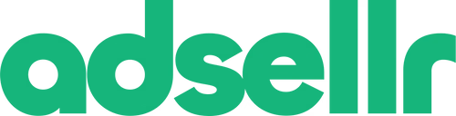 adsellr company logo in green lowercase letters.