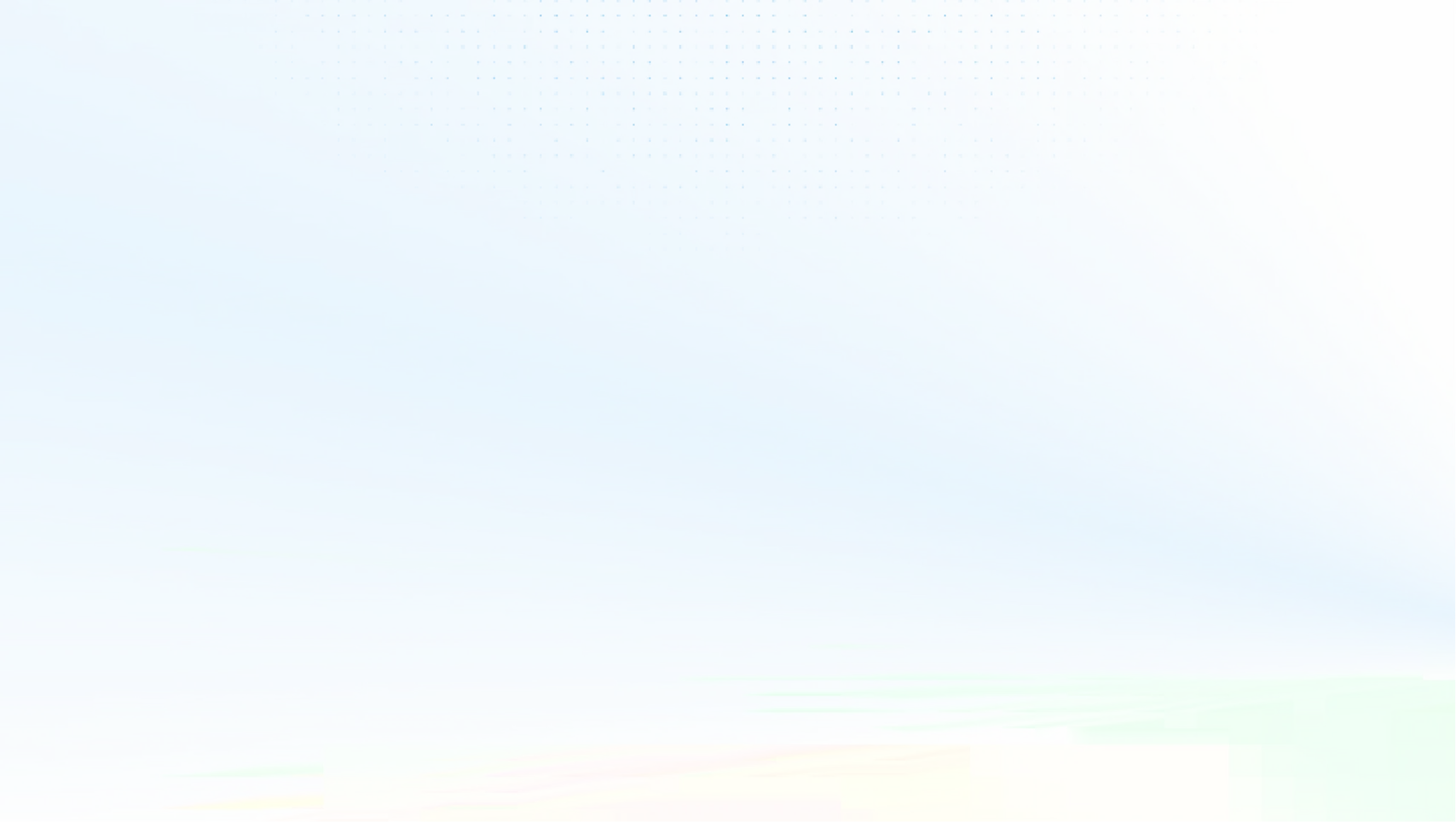 Abstract digital artwork with pixelated blue gradient and scattered green, yellow, and pink blocks.