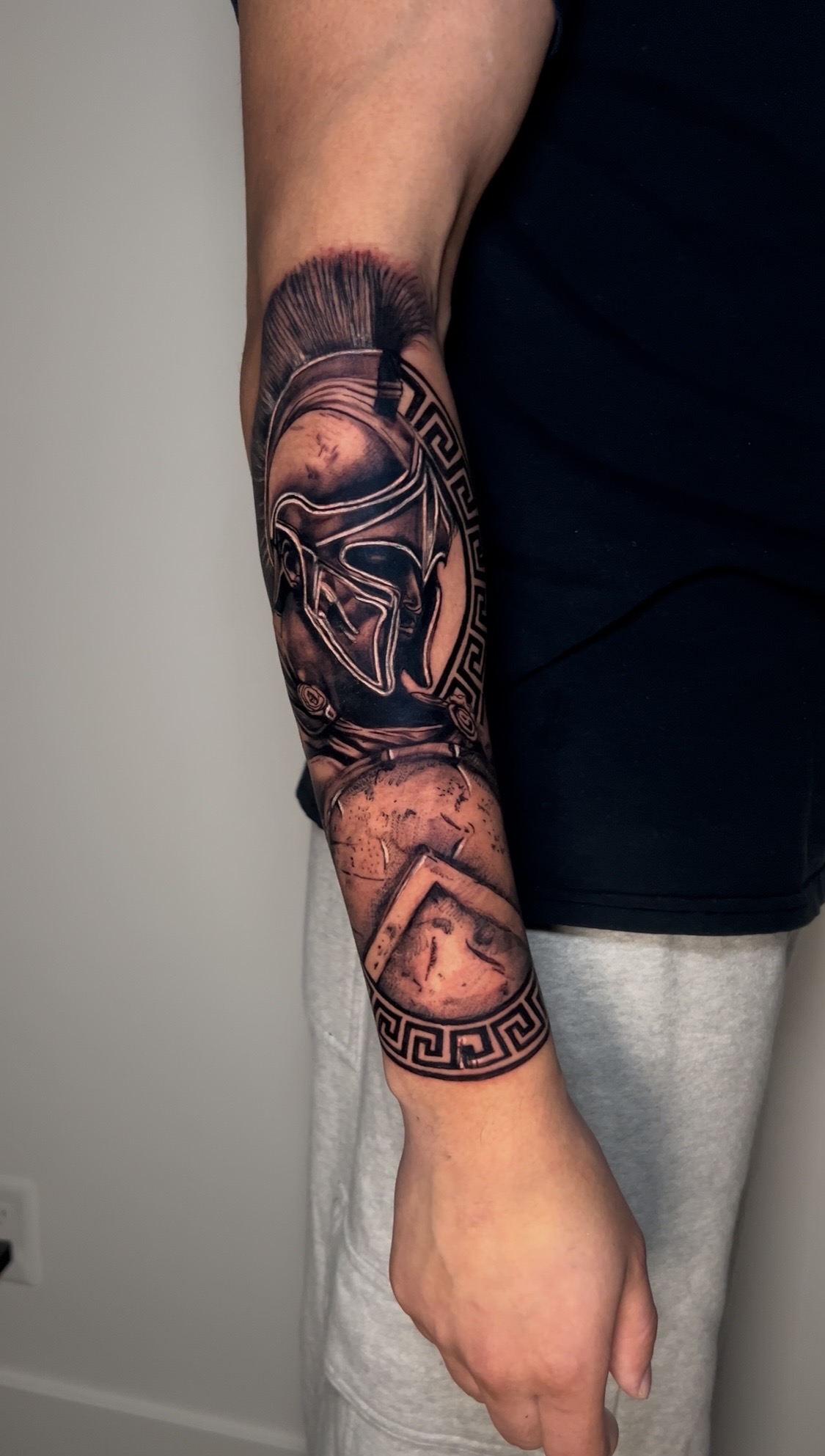 Realism Spartan Tattoo