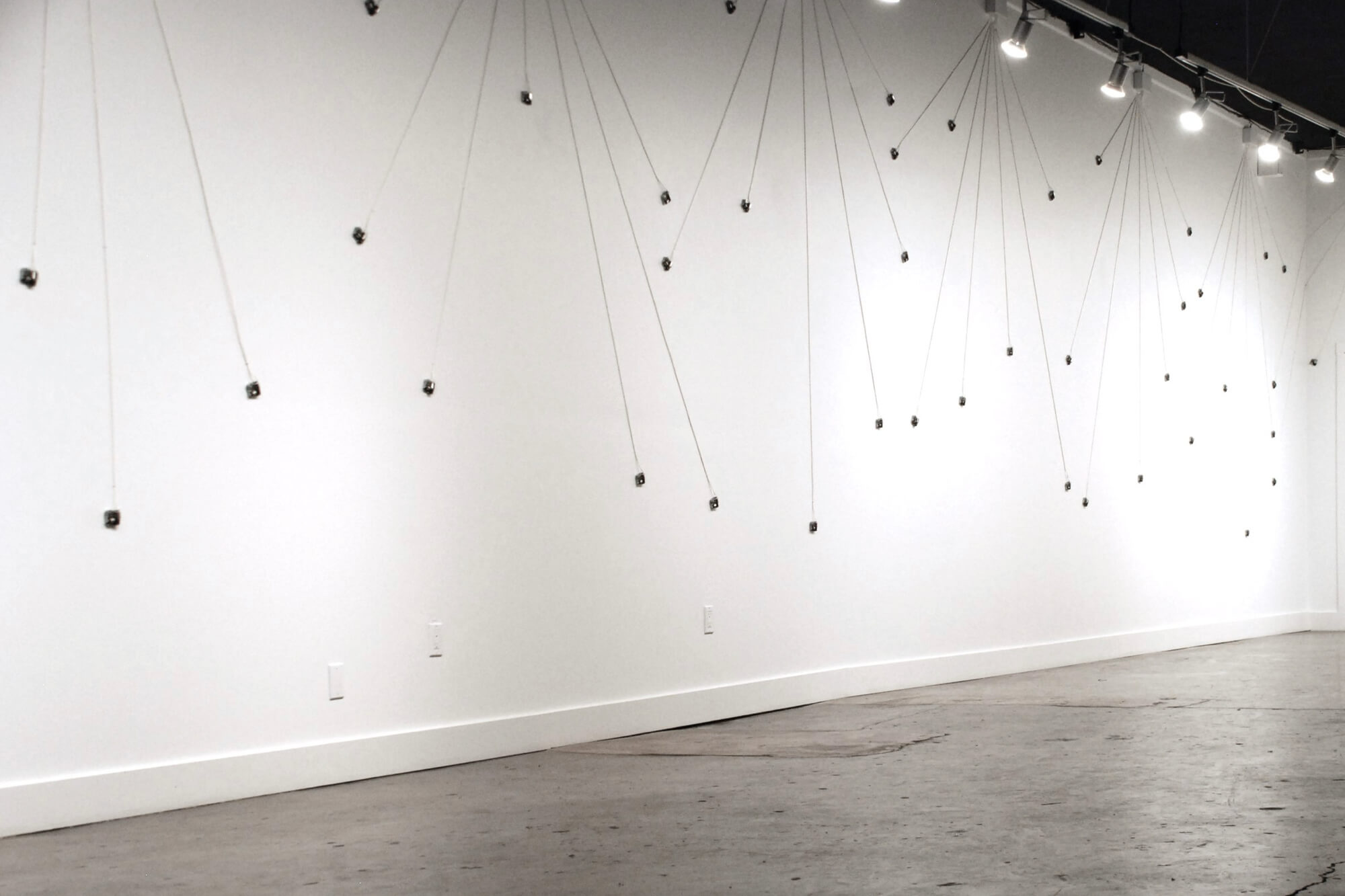 Gallery view of Movements, art installation by Ethan Rose