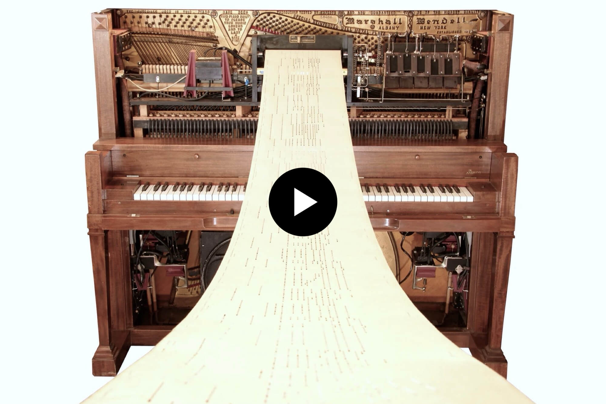 Video thumbnail of Player Piano, art installation by Ethan Rose