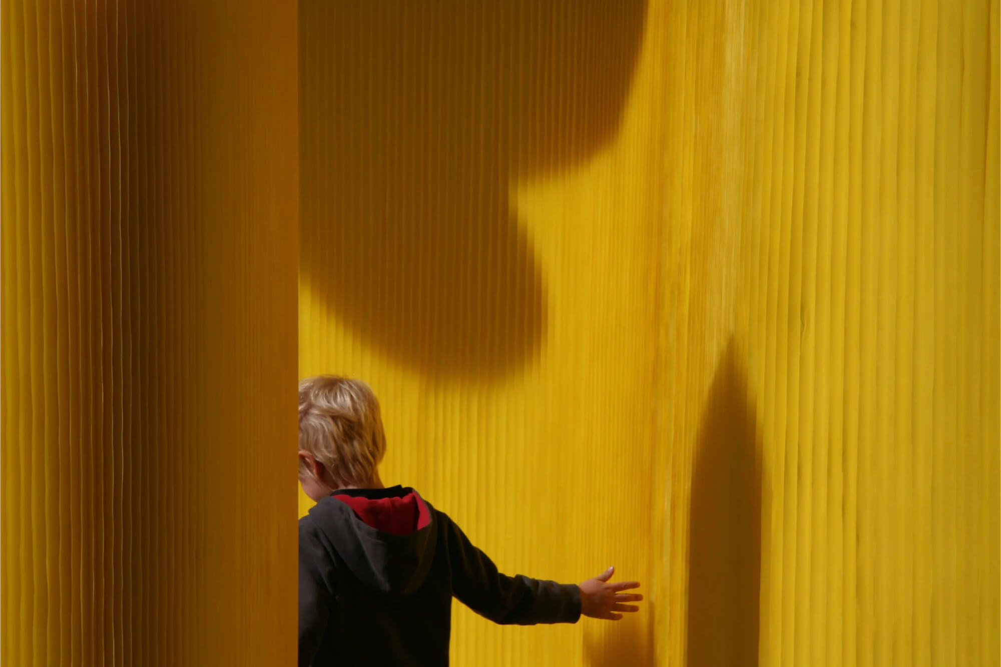 Detail of Paper Music, art installation by molo and Ethan Rose