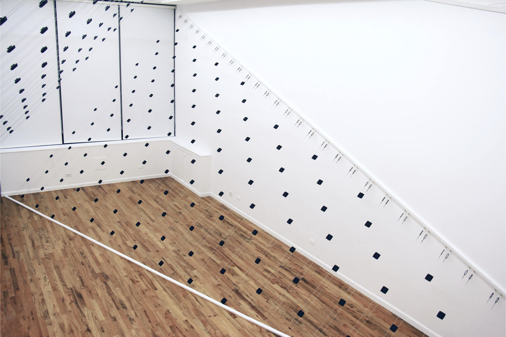 Detail of Slant, art installation by  Ethan Rose