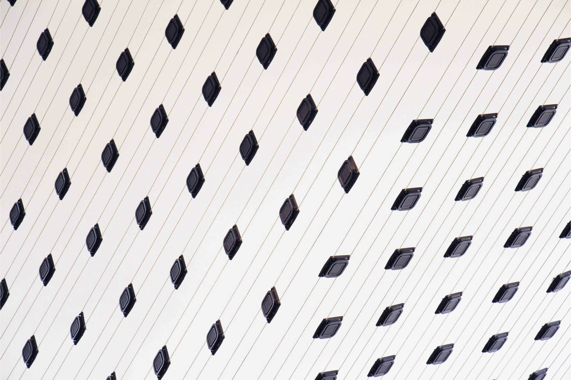 Close-up of Variation, art installation by Ethan Rose
