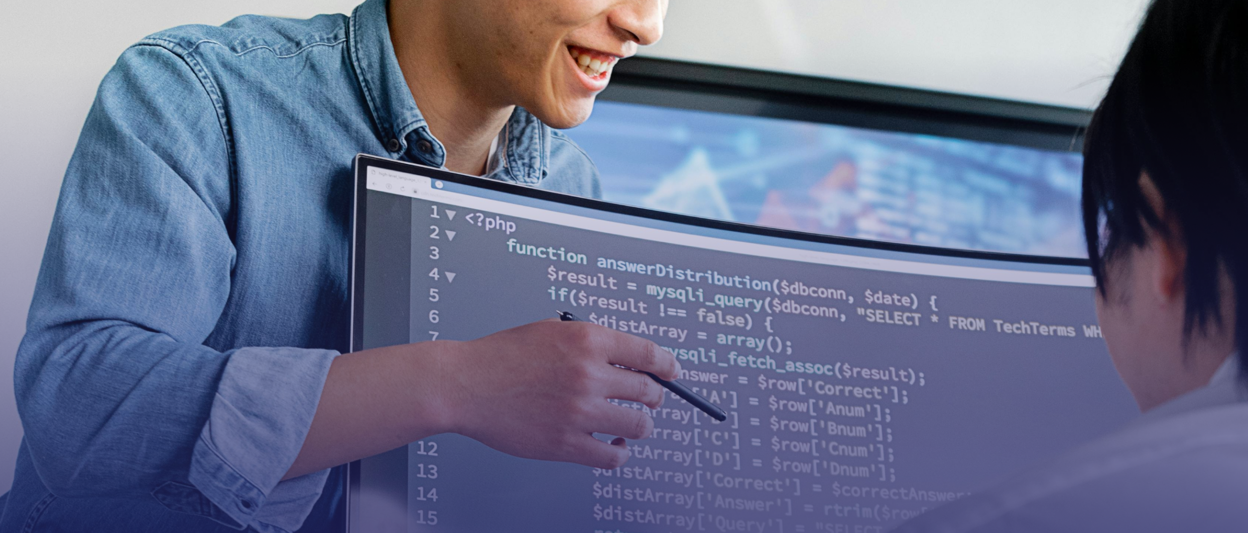 Developer coding a machine learning model on a laptop, illustrating AI programming in 2025.
