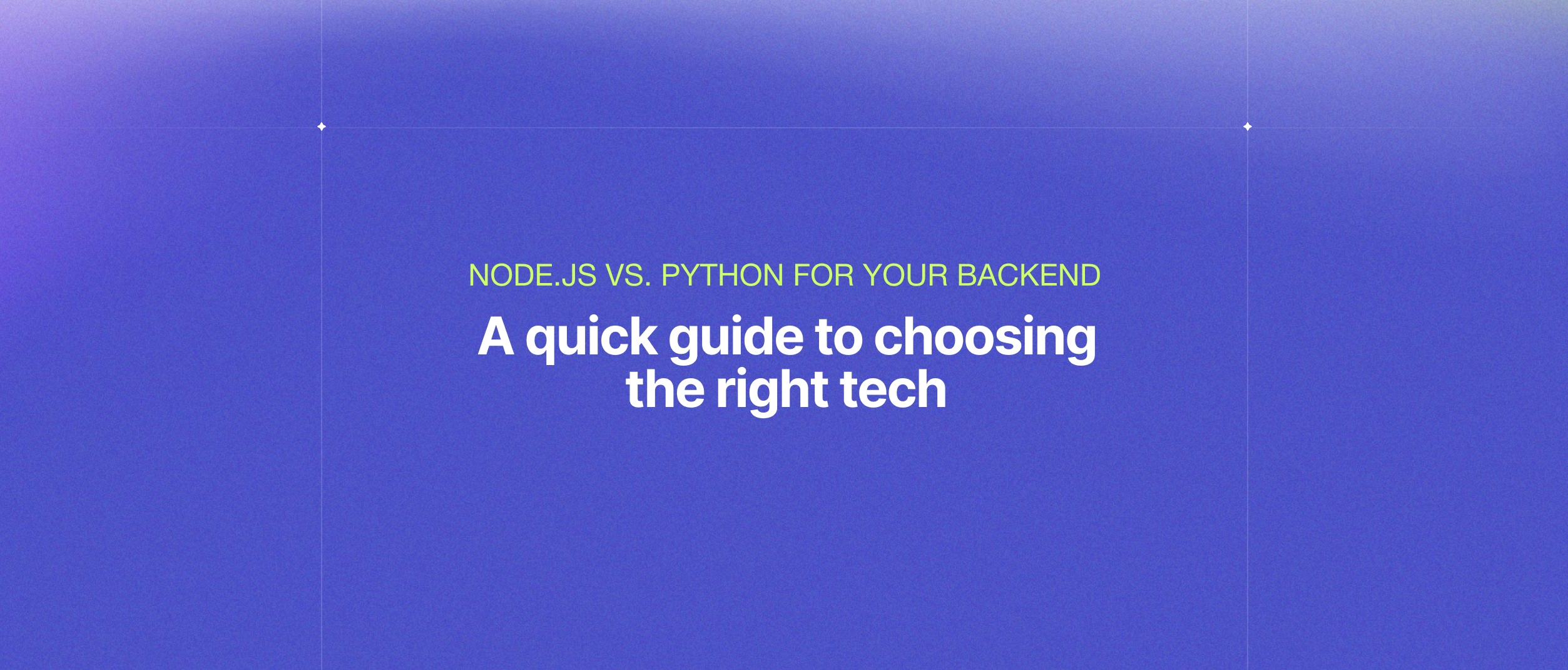 NodeJS vs. Python for my Backend: Which is the best?