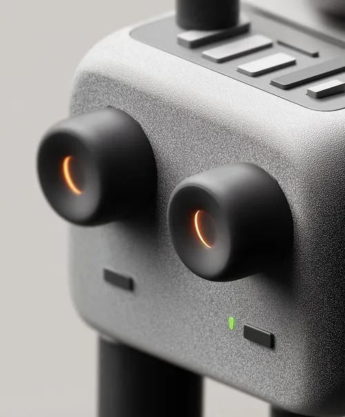 A close up of a device with two buttons.