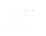 White signature on black background with a distinctive looped and flowing script.