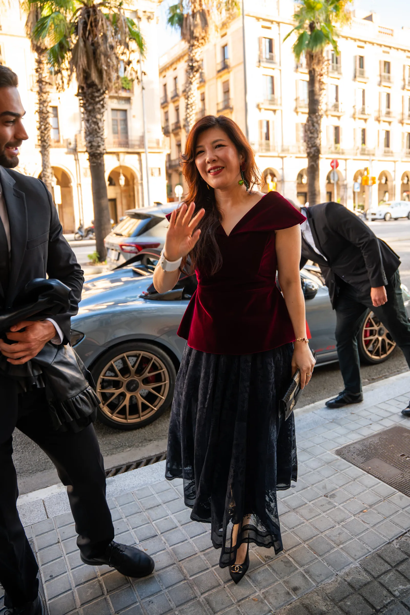 Guests arriving at the gala dinner at La Llotja de Mar, Barcelona