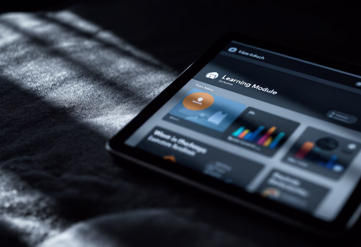 [interface] image of a screenshot of a learning module (for an edtech)