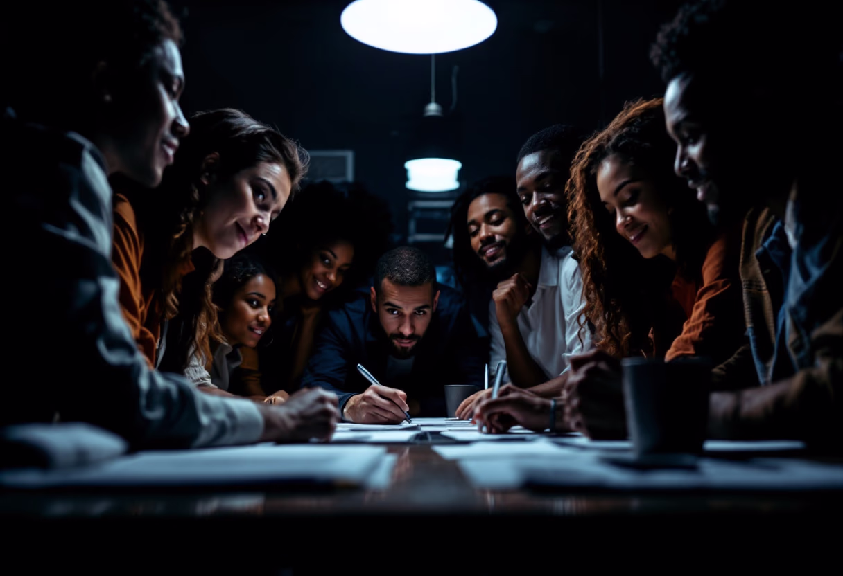 image of diverse group collaboration (for a hr tech)